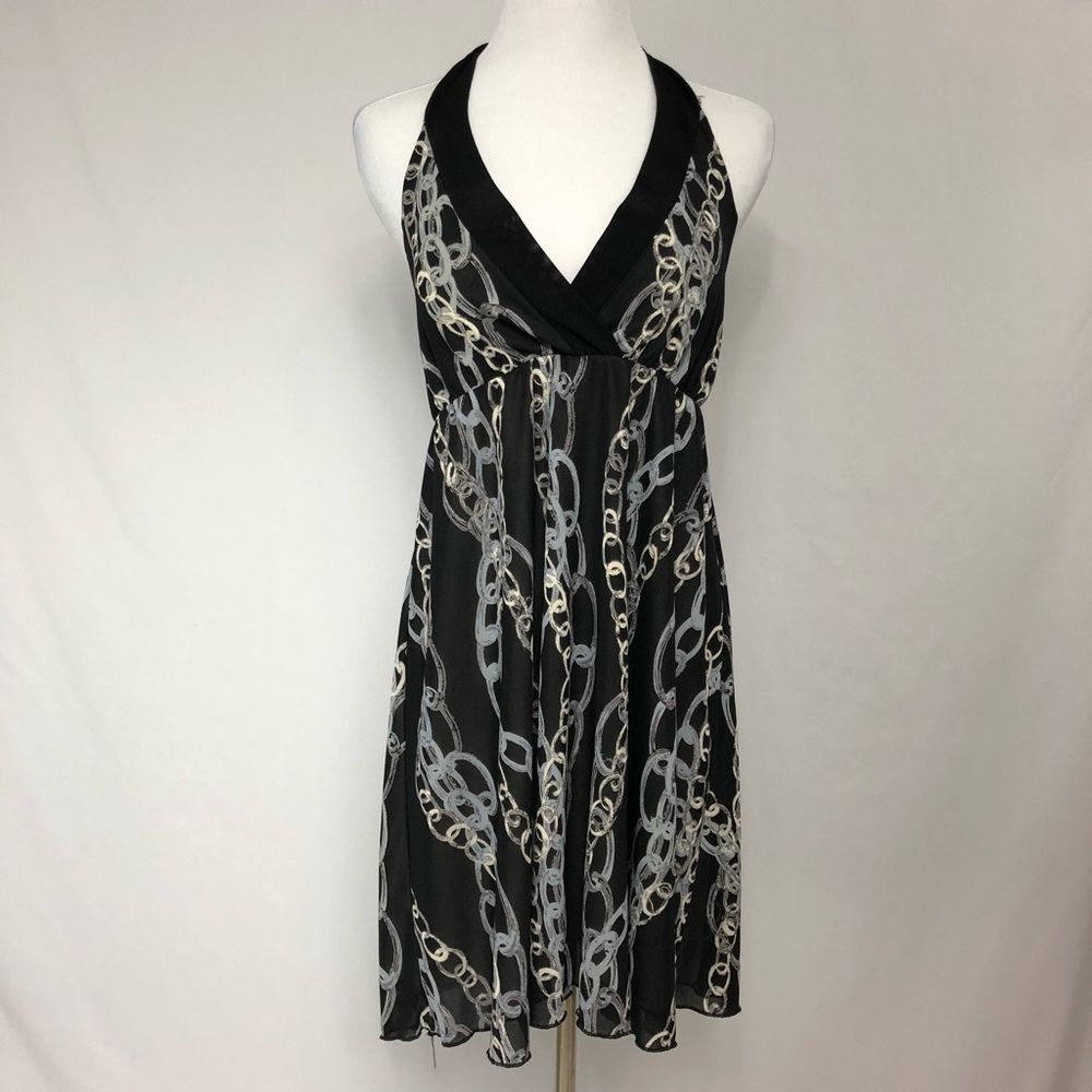 Halter dress w chain print Japan size S
